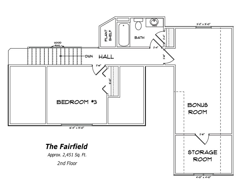 The Fairfield 2nd Floor Plan