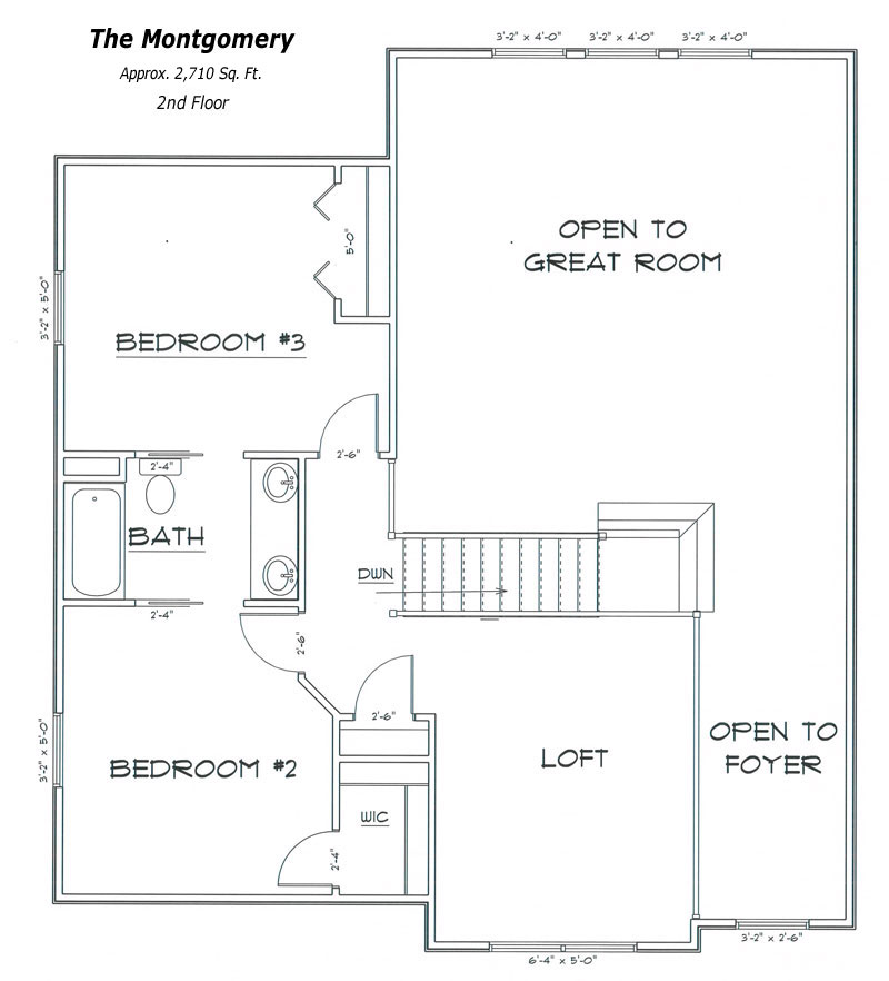 Montgomery Floor Plan Second Floor Montgomery Floor Plan Second Floor